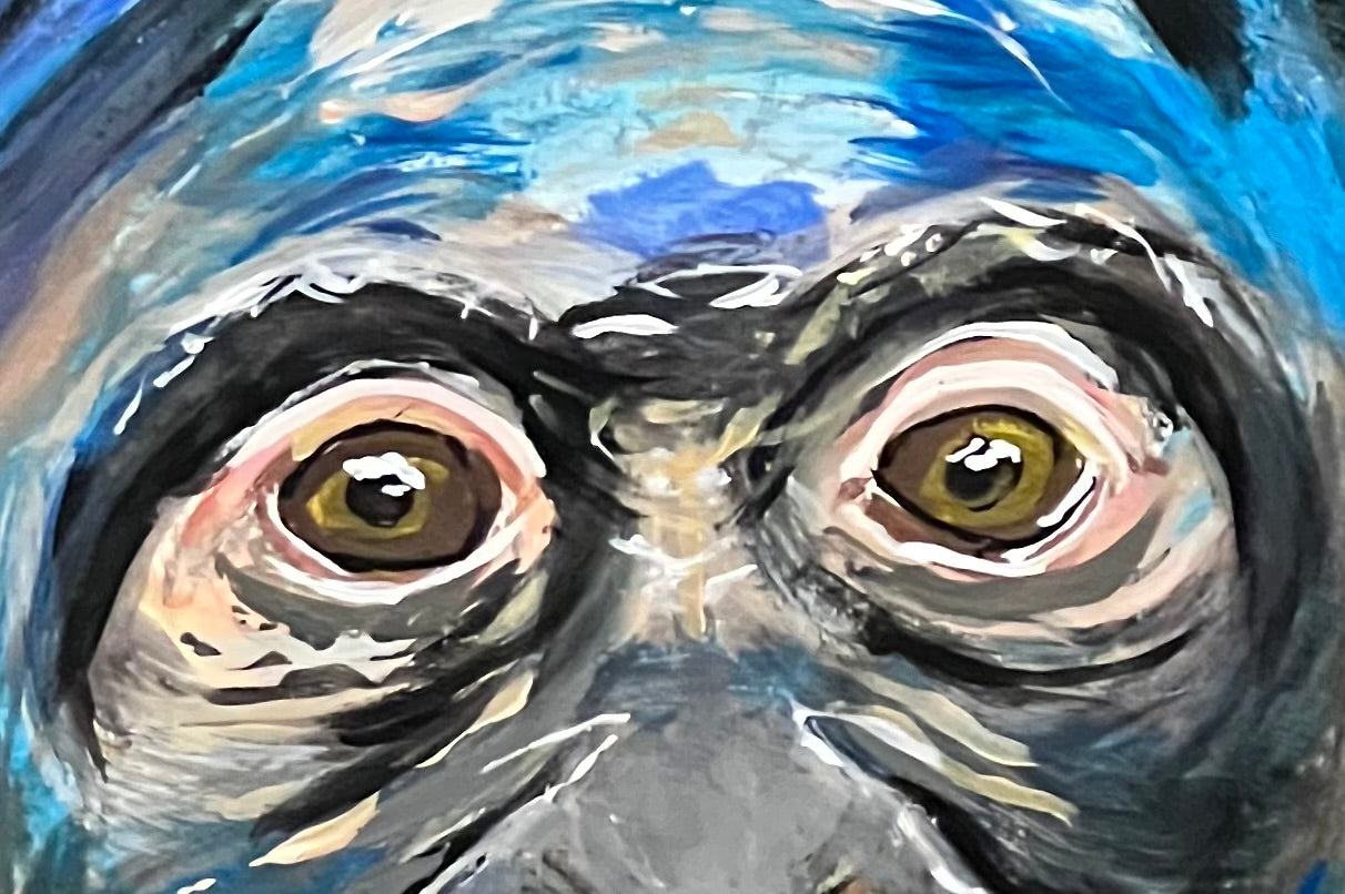 Mono Serie I - Detalle obra arte filosófico - Expresión contemplativa - Osvaldo Parise
