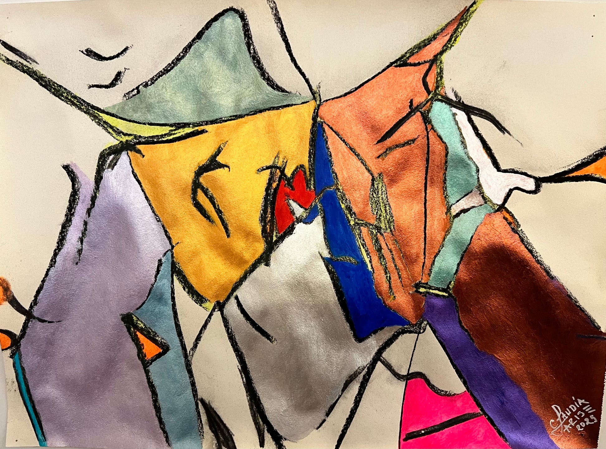 Entre Mundos - Pintura abstracta acrílico - Arte contemporáneo - Claudia Parise
