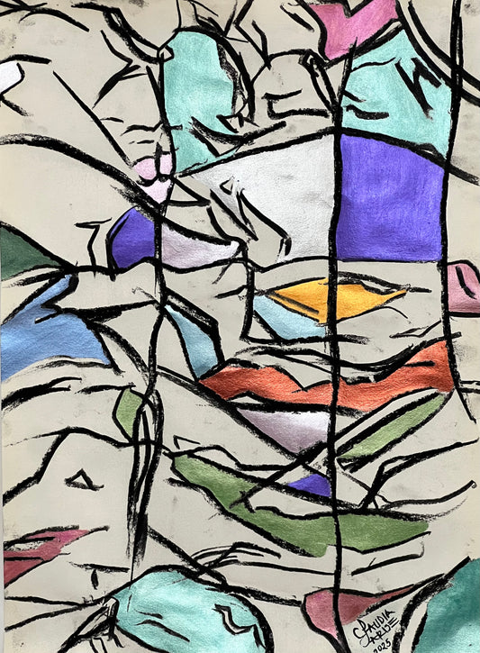 Vibración en Armonía - Pintura abstracta acrílico - Arte contemporáneo - Claudia Parise
