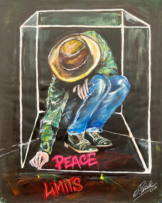 Entre Límites y Paz - Pintura figurativa contemporánea - Arte moderno - Osvaldo Parise
