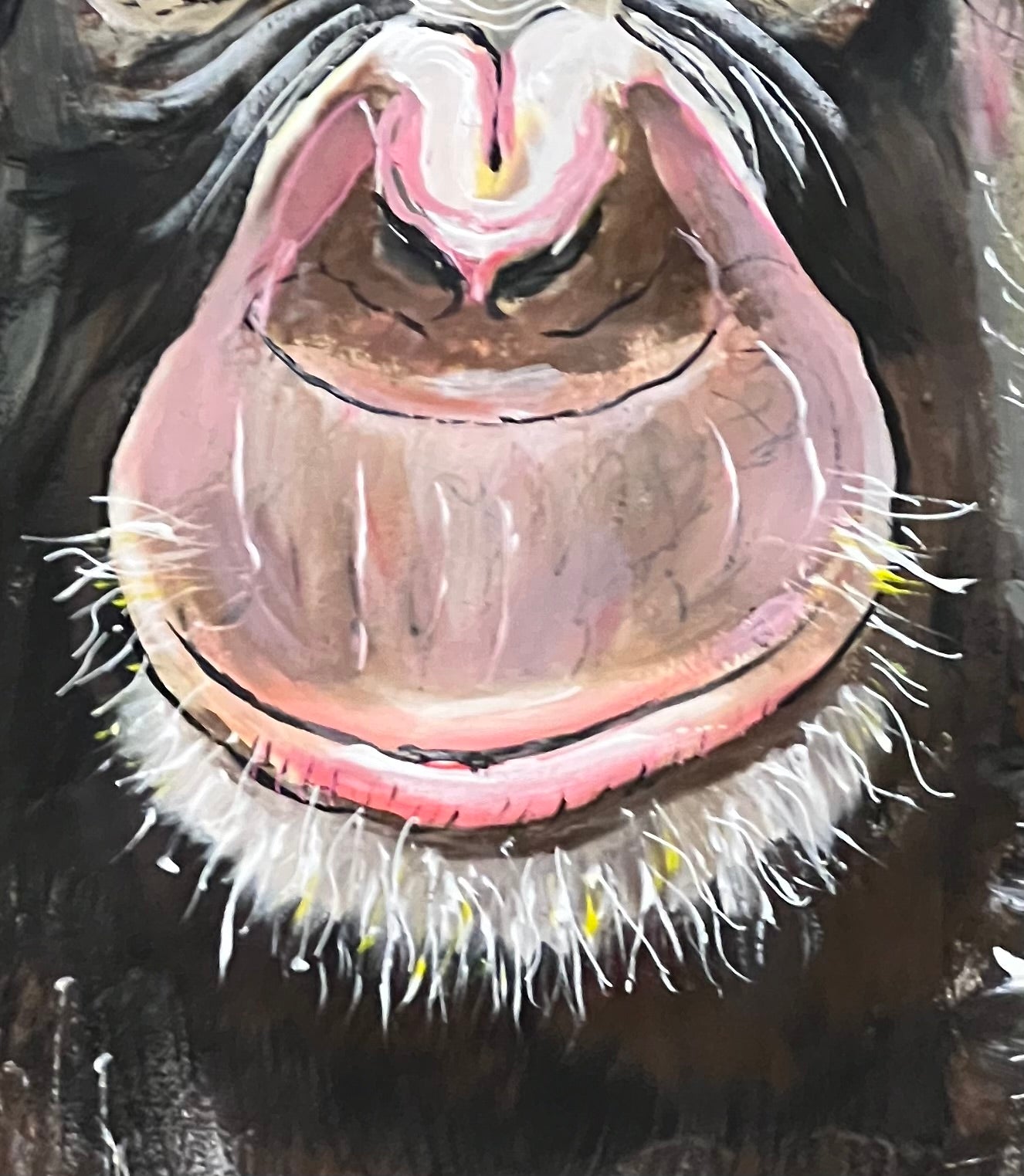 Mono Serie II - Detalle obra arte filosófico - Expresión contemplativa - Osvaldo Parise
