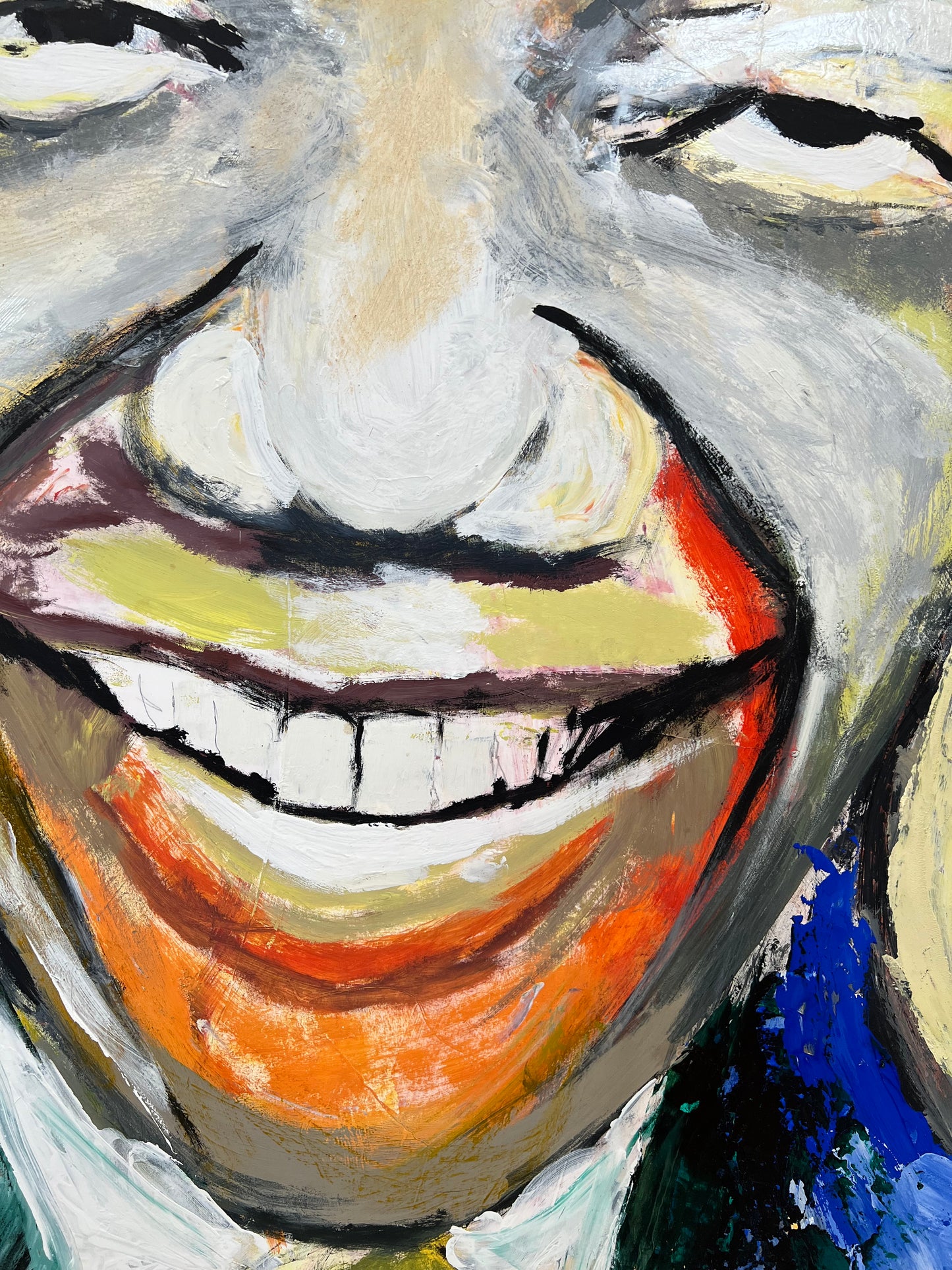 Nelson Mandela - Pintura acrílica sobre madera - Líder histórico Sudáfrica - Galería Parise
