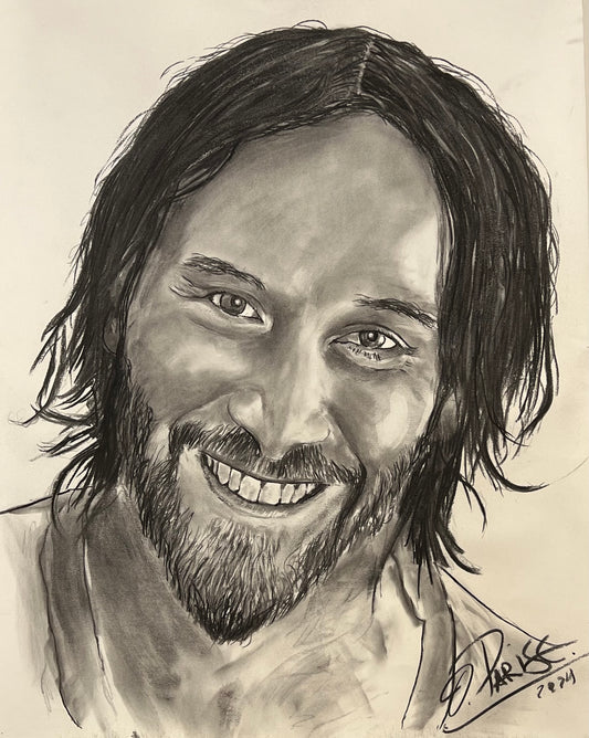 Keanu Reeves - Retrato original - Actor legendario Matrix y John Wick - Osvaldo Parise
