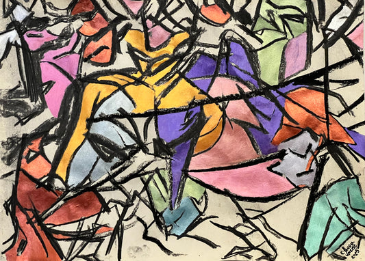 Carnaval - Pintura acrílica metalizada - Arte contemporáneo - Claudia Parise
