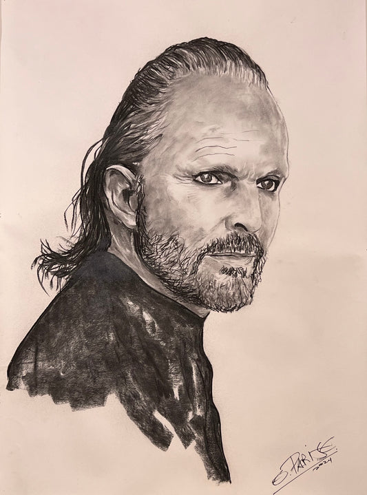 Miguel Bosé - Retrato original - Icono pop español - Osvaldo Parise
