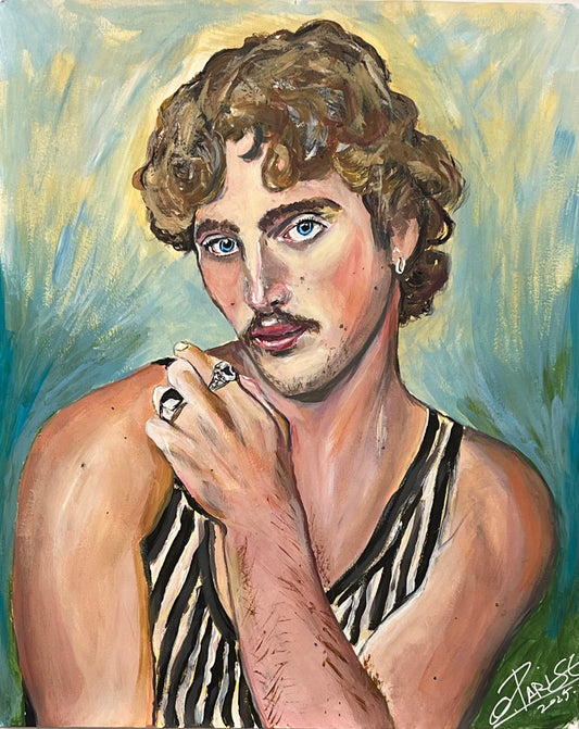 Benson Boone - Retrato original acrílico 50x40cm - Cantante compositor - Osvaldo Parise
