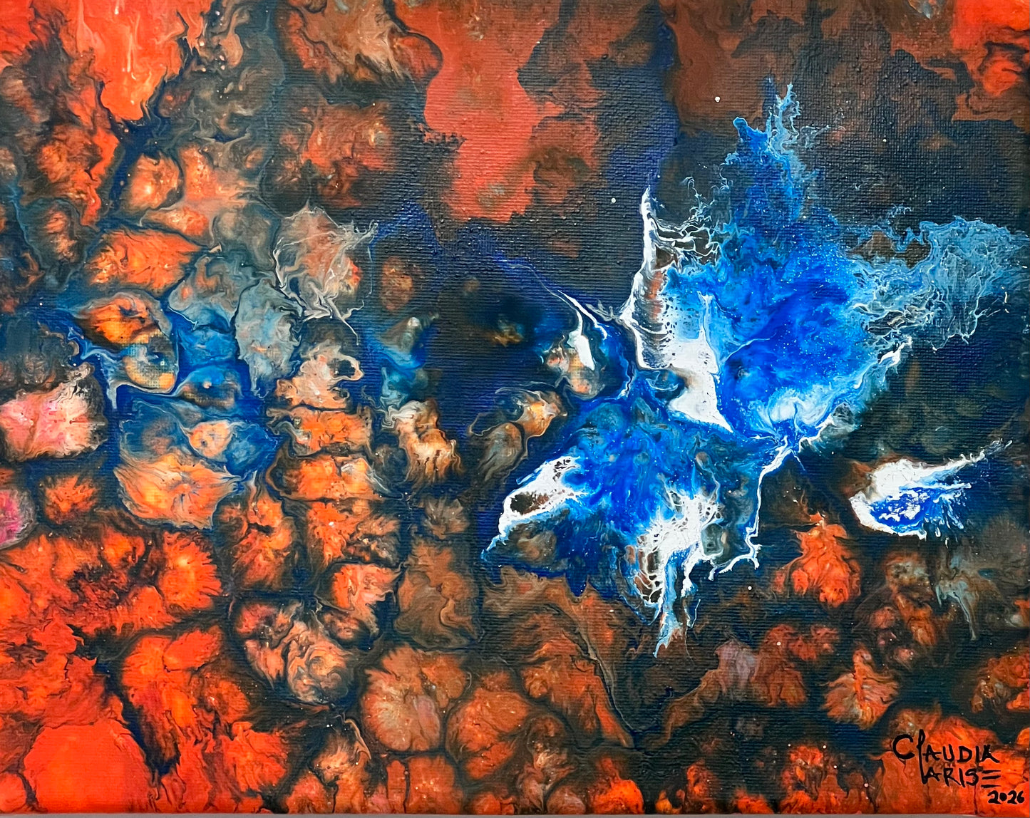Irrupcion del Origen - Arte Fluido con Toques Manuales | Claudia Parise