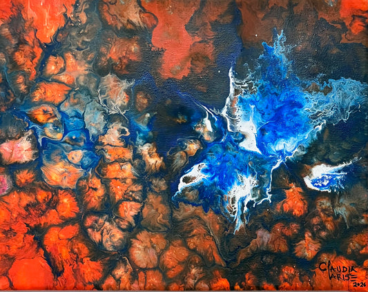 Irrupcion del Origen - Arte Fluido con Toques Manuales | Claudia Parise