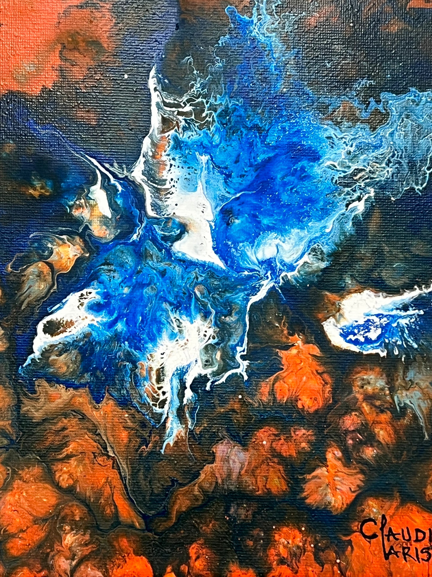 Irrupcion del Origen - Arte Fluido con Toques Manuales | Claudia Parise