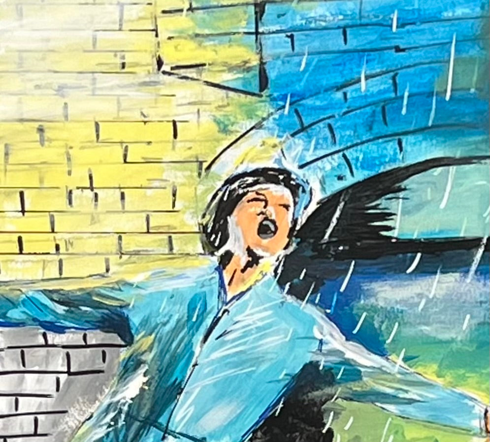 Gene Kelly - Vista completa retrato 60x50cm - Arte contemporáneo danza - Osvaldo Parise
